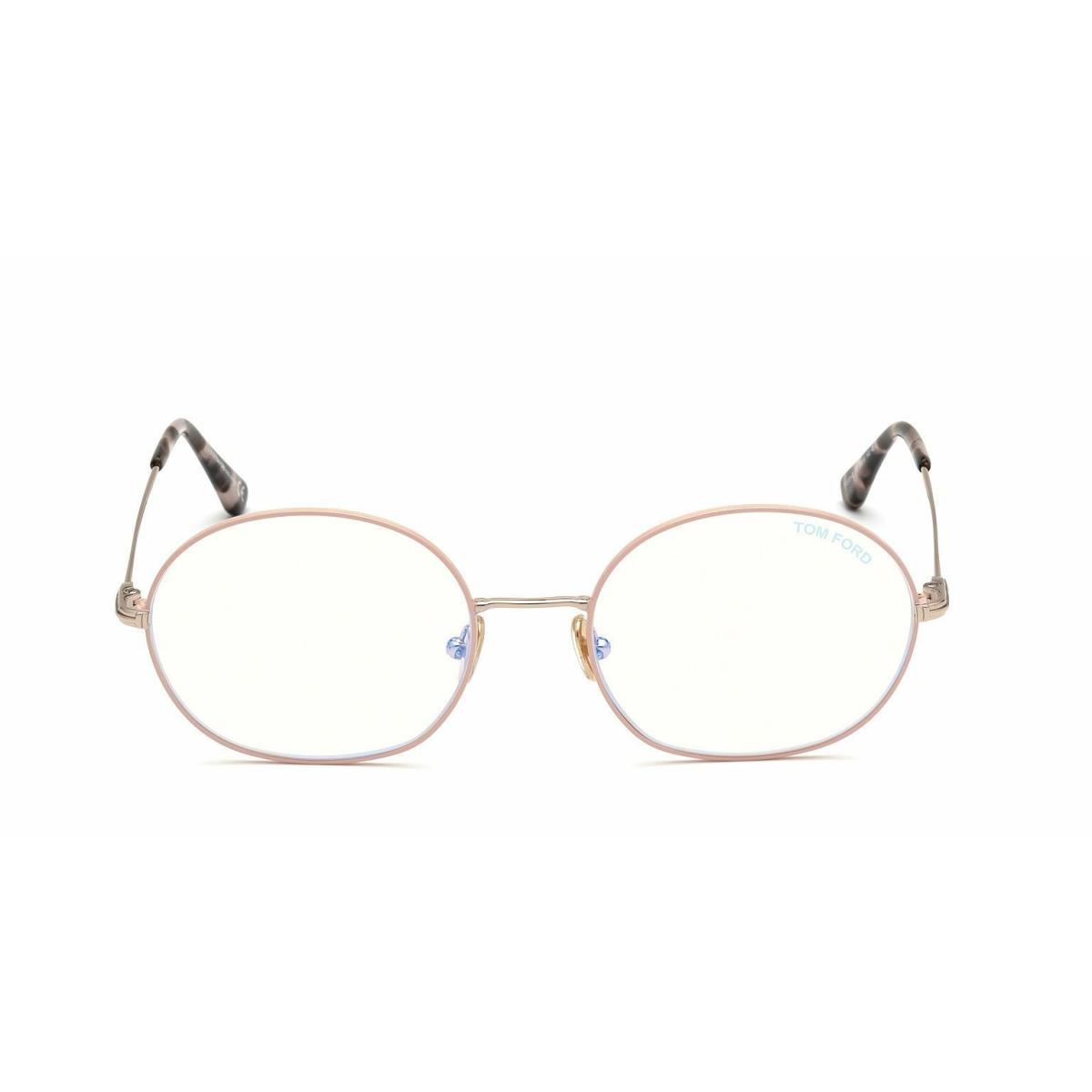 Tom Ford FT 5701-B Blue Block Shiny Pink Gold 072 Eyeglasses