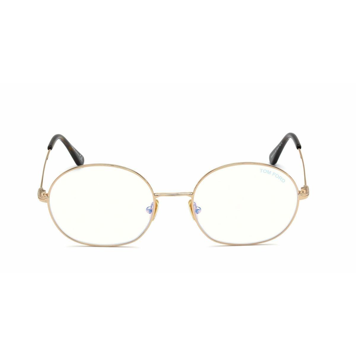 Tom Ford FT 5701-B Blue Block Shiny Rose Gold 028 Eyeglasses