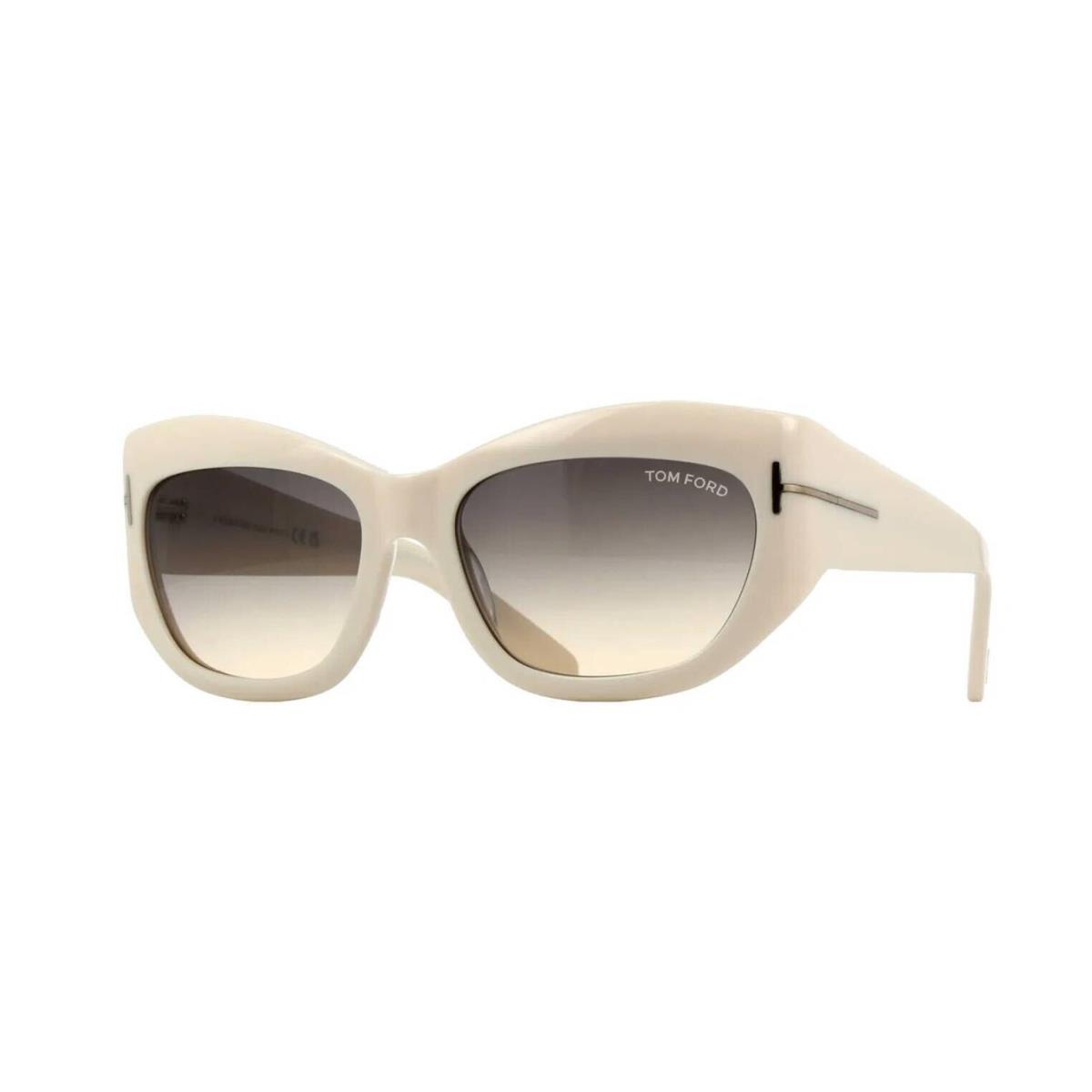 Tom Ford Brianna FT 1065 Ivory/brown Smoke Shaded 25B Sunglasses