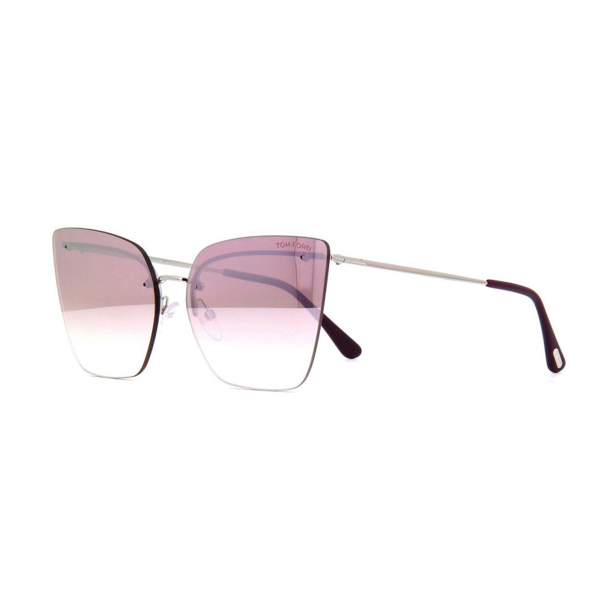 Tom Ford CAMILLA-02 FT 0682 Silver/pink Shaded Mirror 16Z Sunglasses