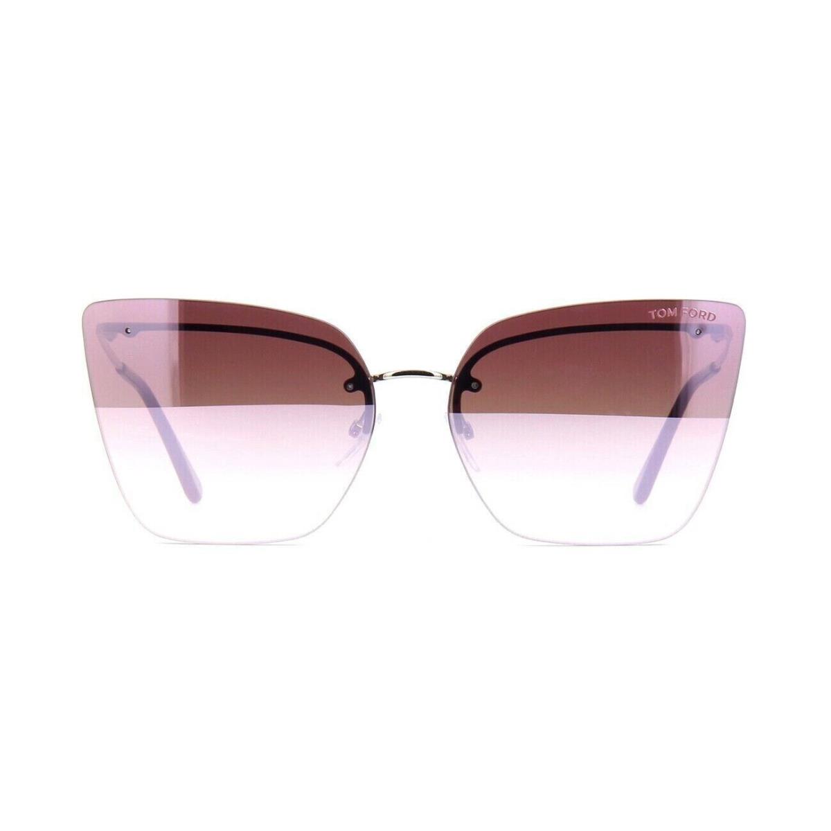 Tom Ford CAMILLA-02 FT 0682 Silver/pink Shaded Mirror 16Z Sunglasses