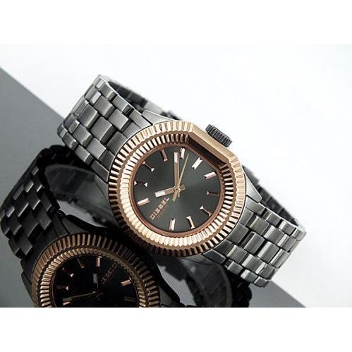 New-diesel Gunmetal Ion Plated Stainless Steel Rose Gold WATCH-DZ5257