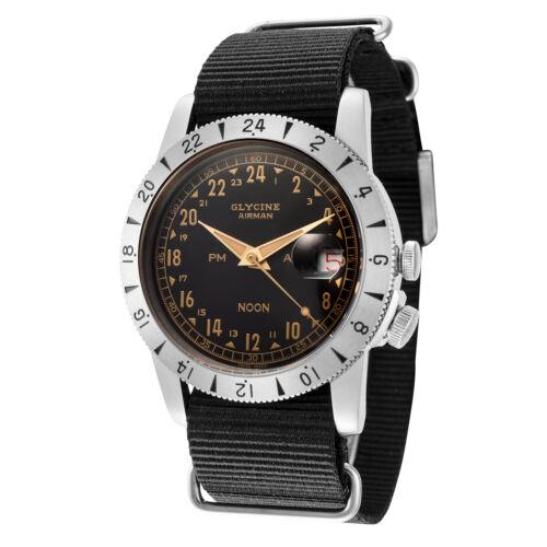 Glycine Men`s GL0377 Airman Vintage Noon 40mm Automatic Watch