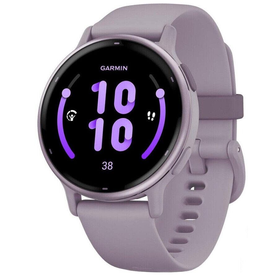 Garmin 010-02862-13 Vivoactive 5 Metallic Orchid Aluminum Bezel with Orchid Case - Purple