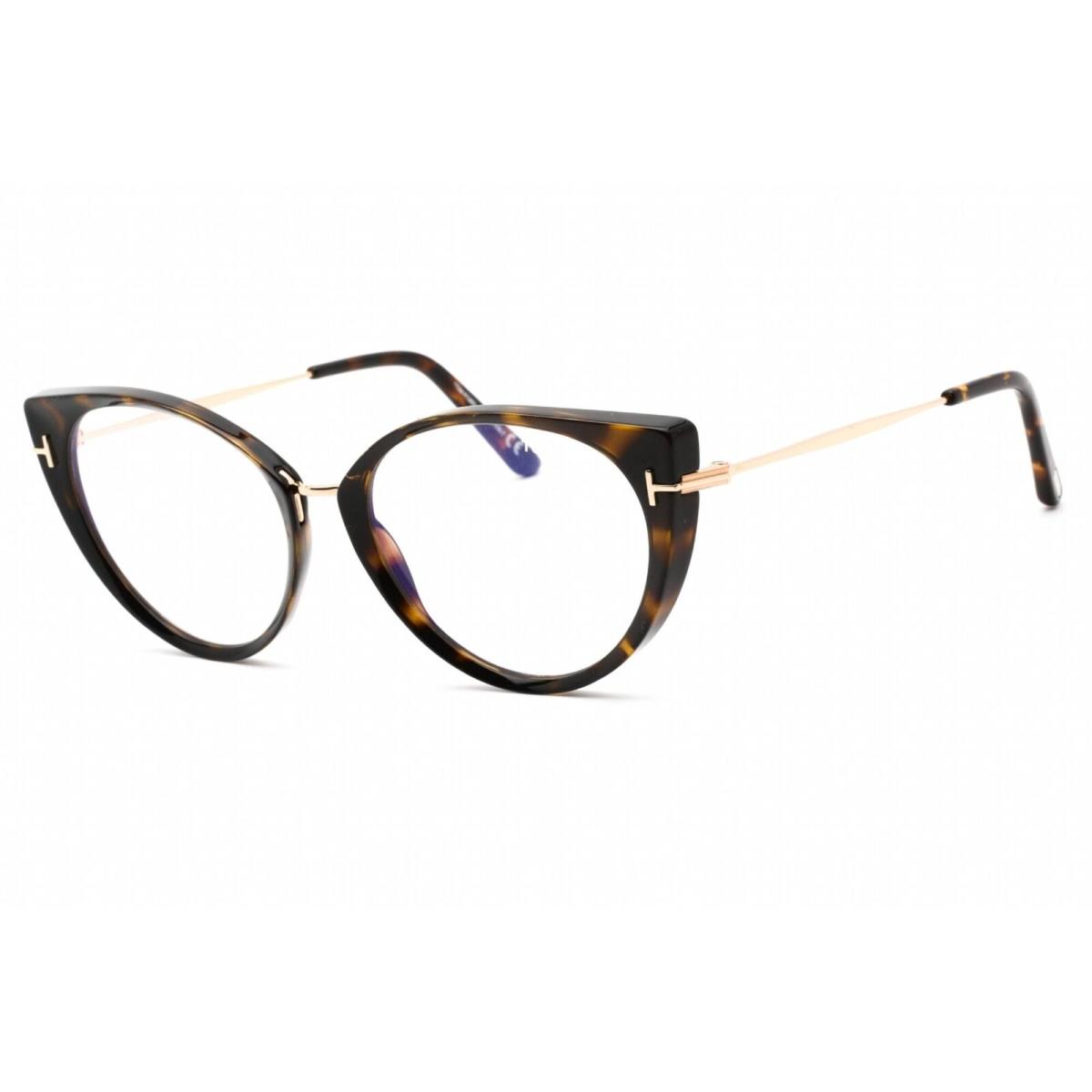 Tom Ford Unisex Eyeglasses Dark Havana Plastic Cat Eye Shape Frame FT5815-B 052