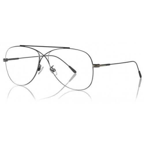 Tom Ford FT TF5531 001 Aviator Shiny Black Eyeglasses