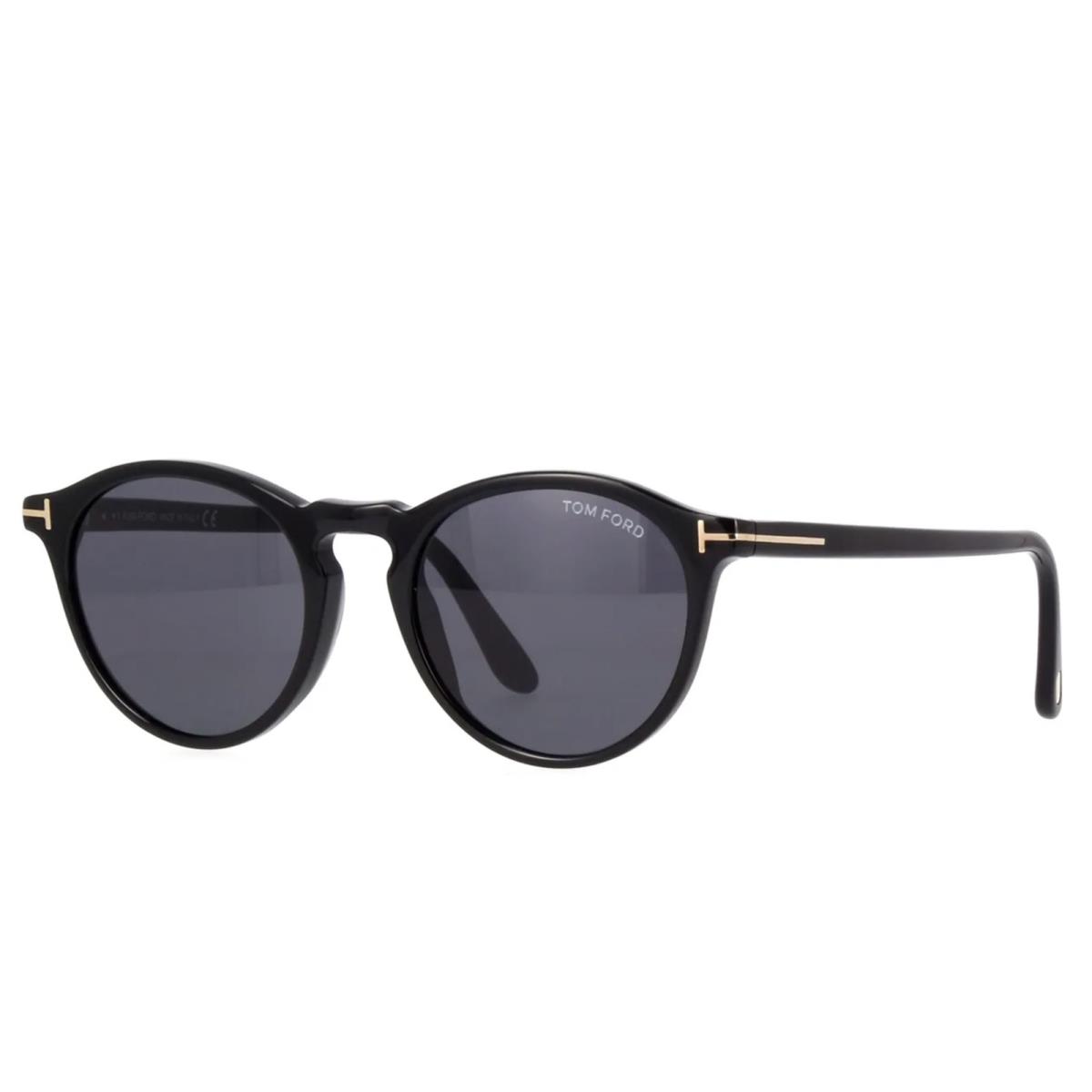 Tom Ford Aurele FT0904-F 01A Sunglasses Black Frame Smoke Lenses 52mm