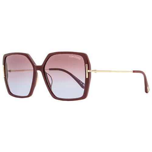 Tom Ford TF1039 Joanna Butterfly Sunglasses 69Z Bordeaux/gold 59mm FT1039 - Frame: Bordeaux/Gold, Lens: Rose-Gray Gradient