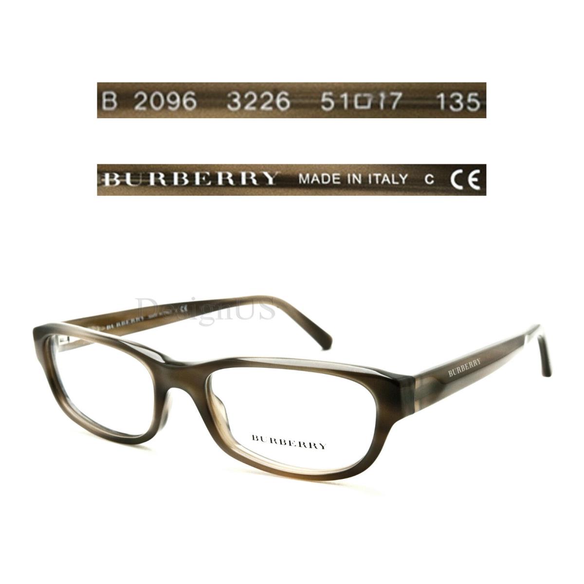 Burberry B 2096 3226 Eyeglasses 51/17/135 Made in Italy