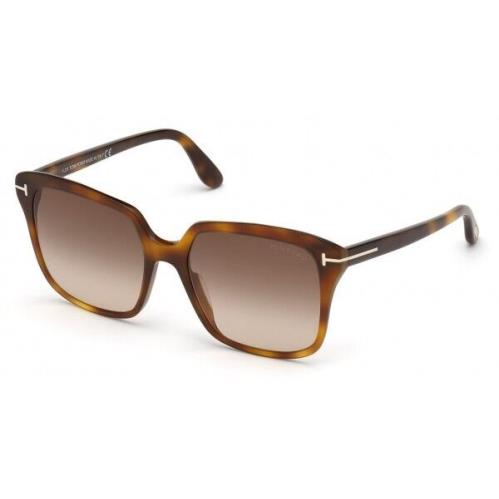 Tom Ford Faye-02 FT TF788 53F Square Havana/brown Gradient Sunglasses