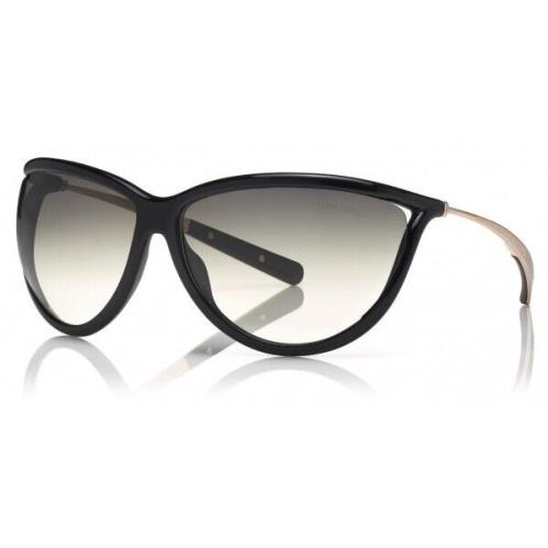 Tom Ford Tammy FT TF0770 01B Sunglasses Shiny Black/smoke Gradient - Frame: Shiny Black, Lens: