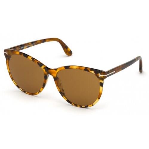 Tom Ford Maxim FT TF787 55E Cat Eye Blonde Havana/brown Sunglasses