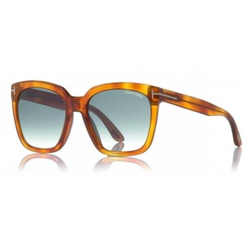 Tom Ford Amarra FT TF502 53W Square Crystal Brown/blue Gradient Sunglasses