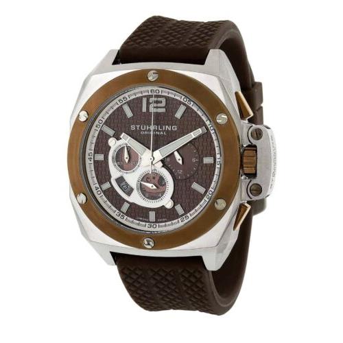 Stuhrling Expedition Men`s Brown Chronograph Watch