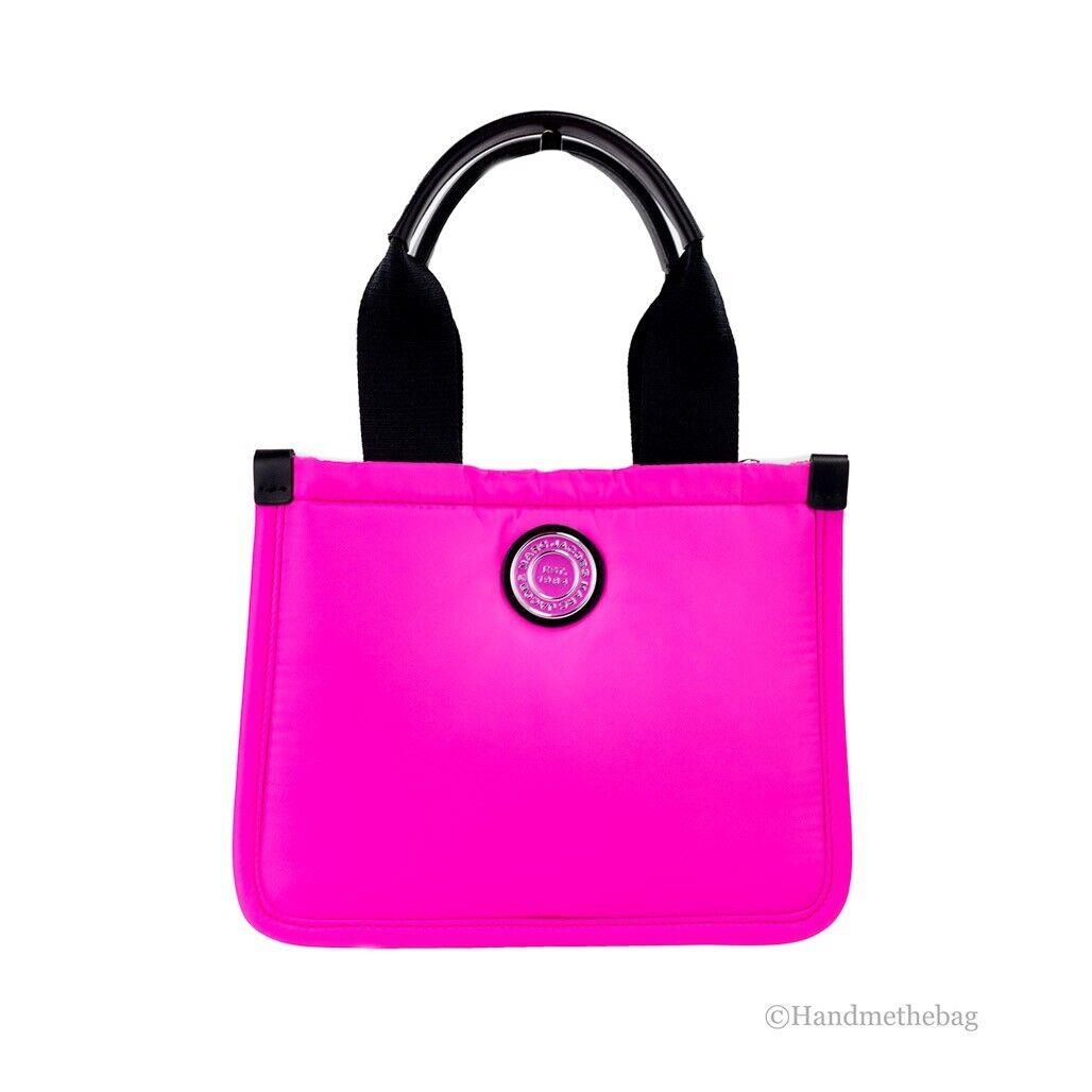 Marc Jacobs Small Neon Fuchsia Nylon Fabric Tote Convertible Bag Purse