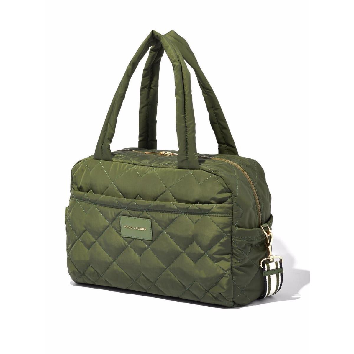 Marc Jacobs Quilted Nylon Medium Weekender Travel Bag Dark Green ML2306591