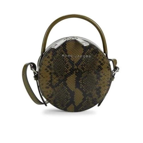 Marc Jacobs Snakeskin Embossed Leather Circle Crossbody Bag GL0237621