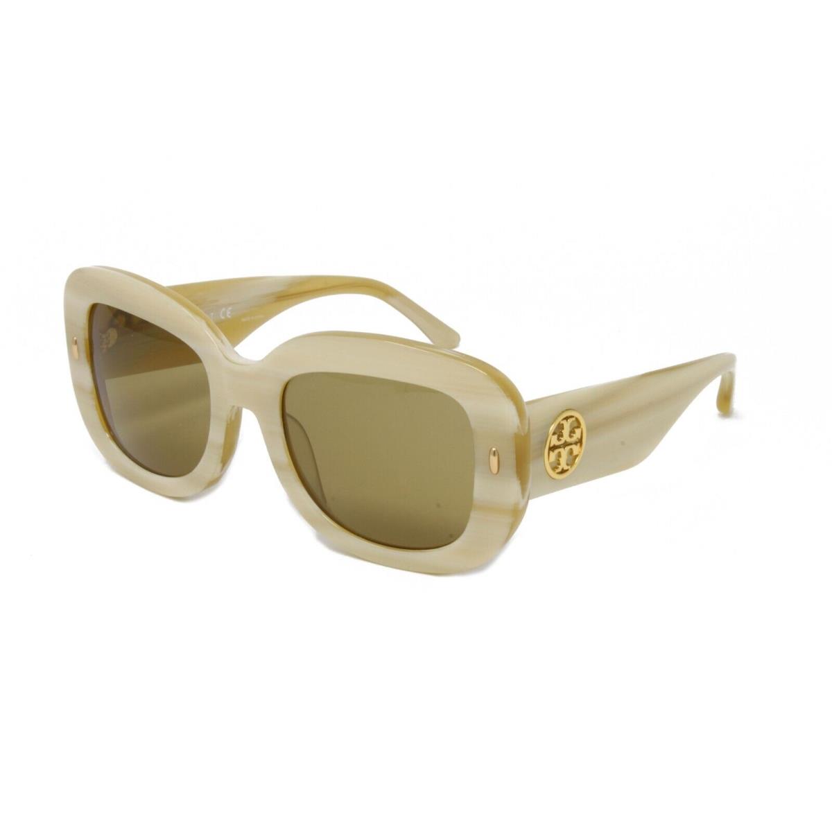 Tory Burch Sunglasses Women`s Square TY7170U 189073 Ivory Horn 51mm