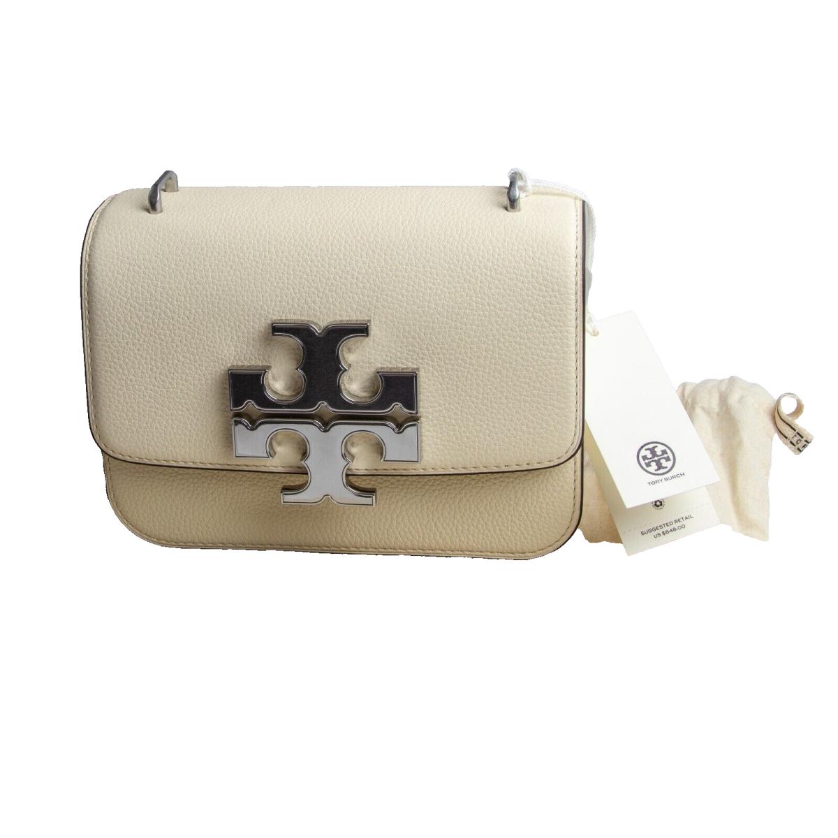 Tory Burch Small Eleanor Leather Convertible Shoulder Bag Zip Pocket Lined