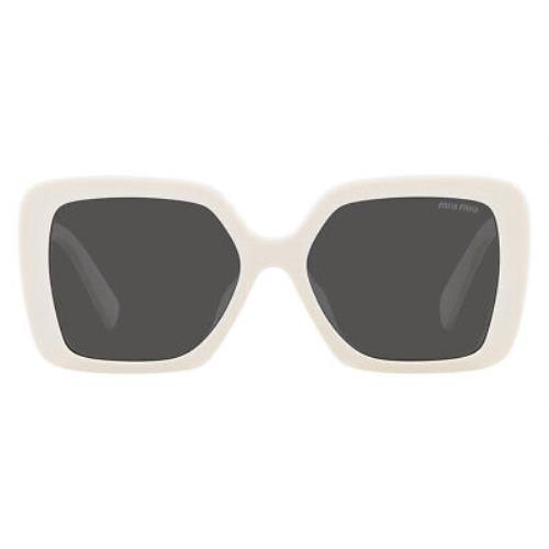 Miu Miu MU Sunglasses Women White / Dark Gray 56mm