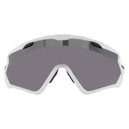 Oakley Wind Jacket 2.0 Prizm Black Shield Men`s Sunglasses OO9418 941830 45 - Frame: White, Lens: Black