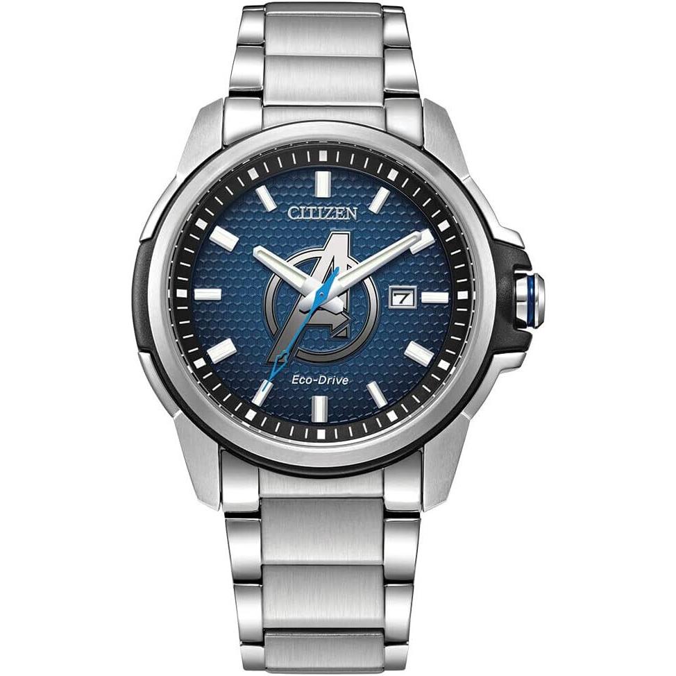 Citizen Eco-drive Avengers Men`s Calendar Silver-tone 44MM Watch AW1651-52W