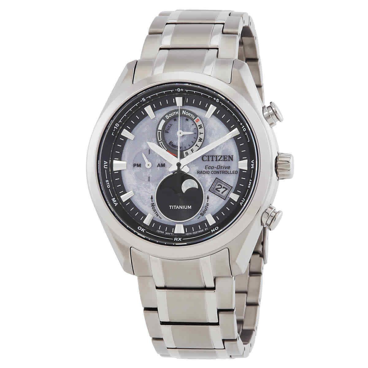 Citizen Tsuki-yomi A-t Eco-drive Perpetual World Time Men`s Watch BY1010-81H