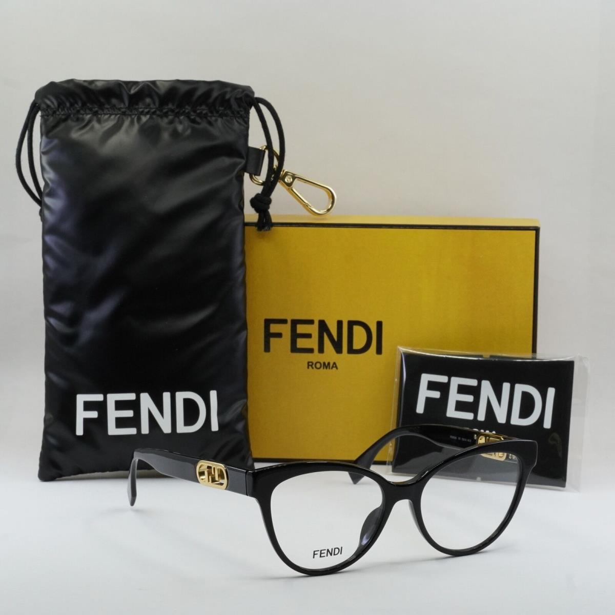 Fendi FE50026I 001 Black 53mm Eyeglasses