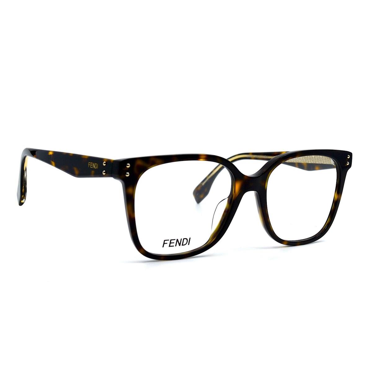 Fendi FE50004I 052 Dark Havana Havana Eyeglasses Frame RX 51-17