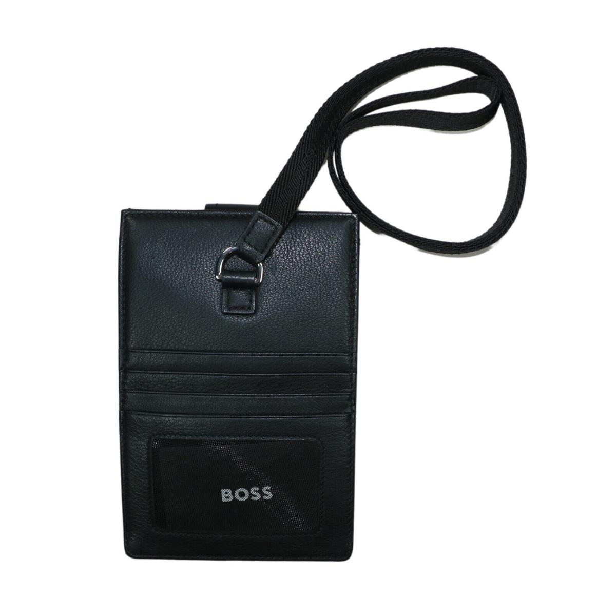 Hugo Boss Black Label Leather Phone Case Wallet W/strap