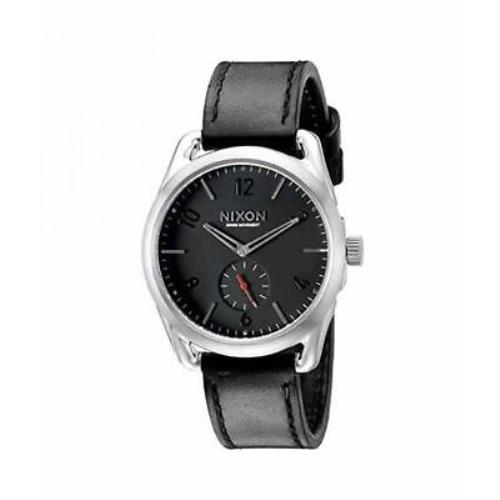 Nixon A459-008 Men`s C39 Black Leather Watch 39mm