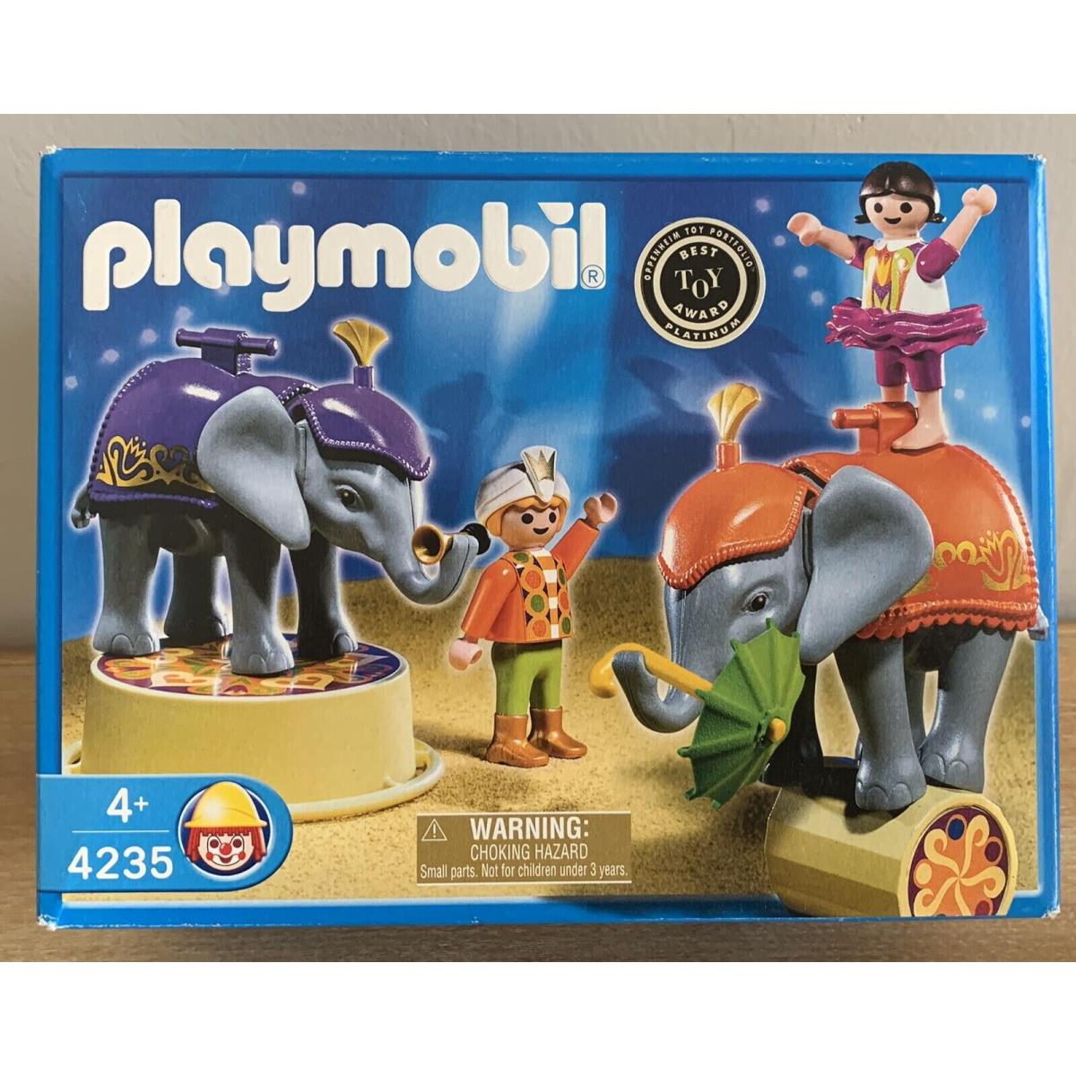 2006 Playmobil Circus 4235 Elephant Trainer Act Show Stunts Figures Ages 4+