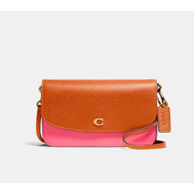 Coach Hayden Brass/watermelon Multi Foldover Crossbody C5361