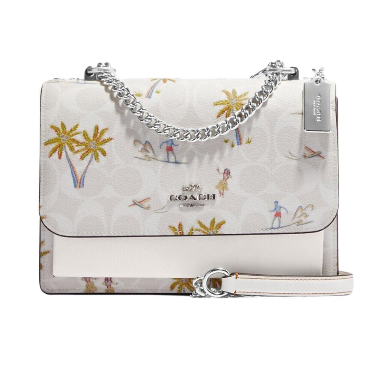 Coach Women`s Klare Crossbody Shoulder Handbag Hulu Silver/chalk CJ602 Hawaiian