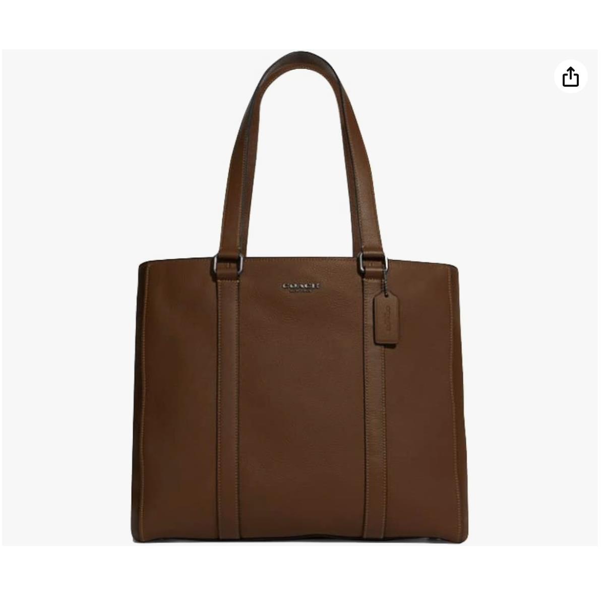 Coach Hudson Double Handle Tote Brown Leather - Handle/Strap: Brown, Exterior: Brown, Lining: Brown