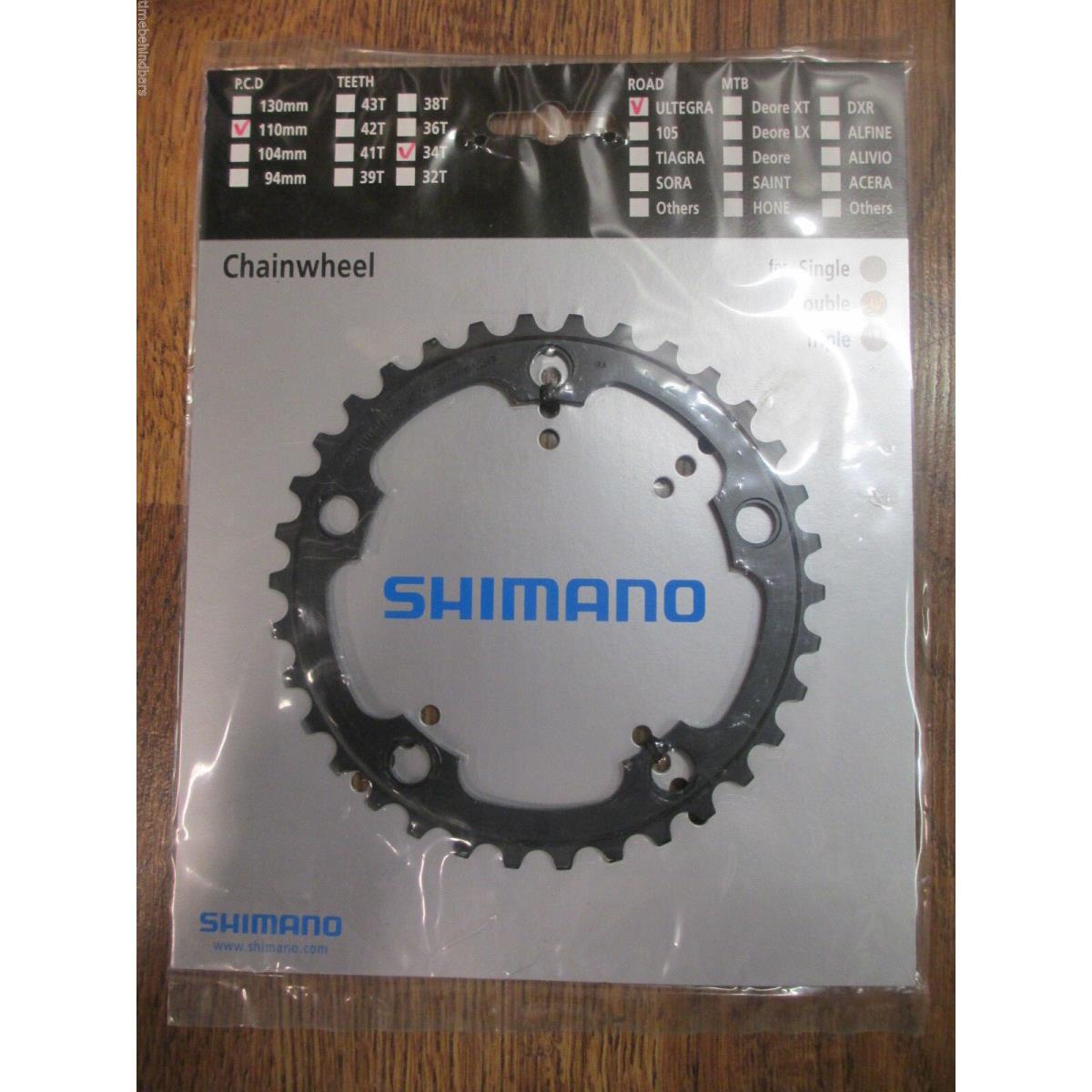 Shimano Ultegra 6650 110 Bcd 34T Double Ice Grey Chain Ring