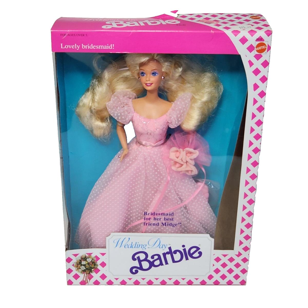 Vintage 1990 Wedding Day Barbie Doll Mattel Box 9608 Nos Creases