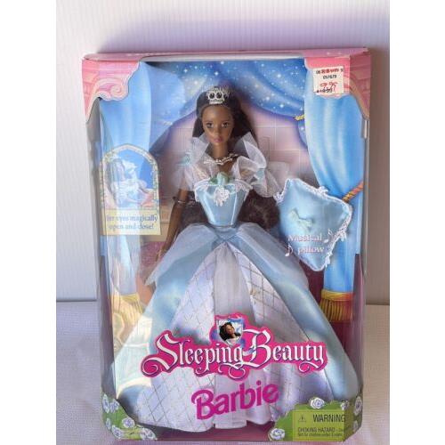 Sleeping Beauty Barbie Doll A.a. 98 Eyes Open Close Musical Pillow Nrfb