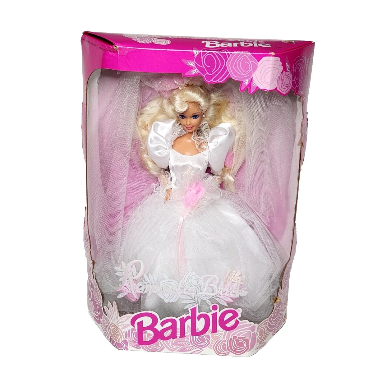 Vintage 1992 Romantic Bride Barbie Doll Mattel Box 1861 Pink