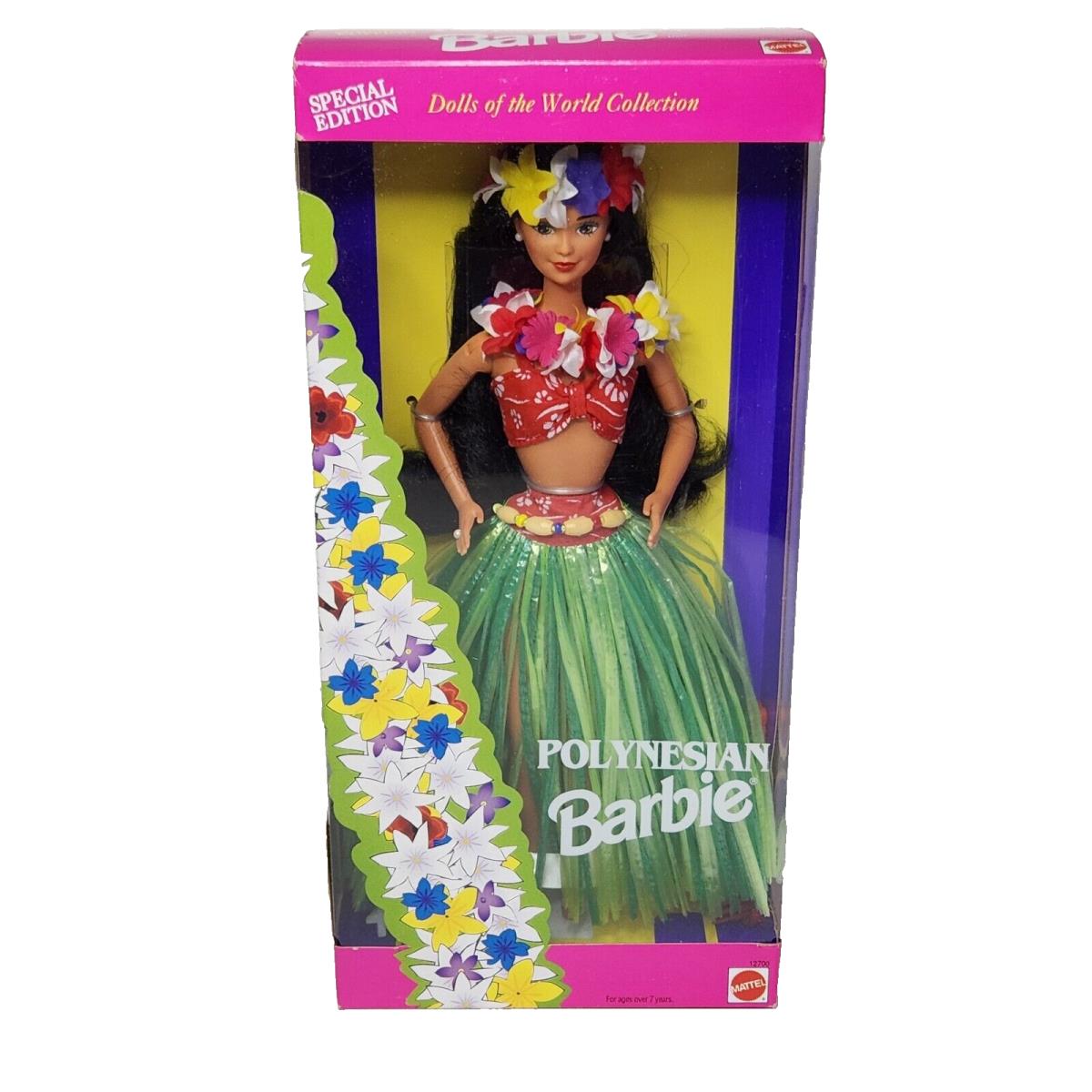 Vintage 1994 Mattel Polynesian Barbie Doll OF The World Box 12700