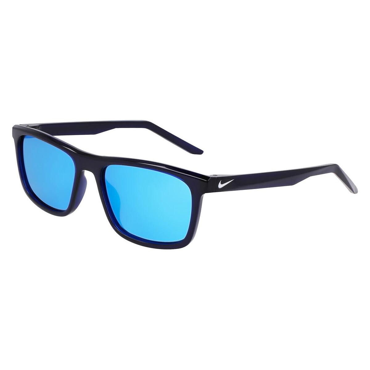 Nike Nik Sunglasses Navy / Polarized Blue Mirrored 56mm