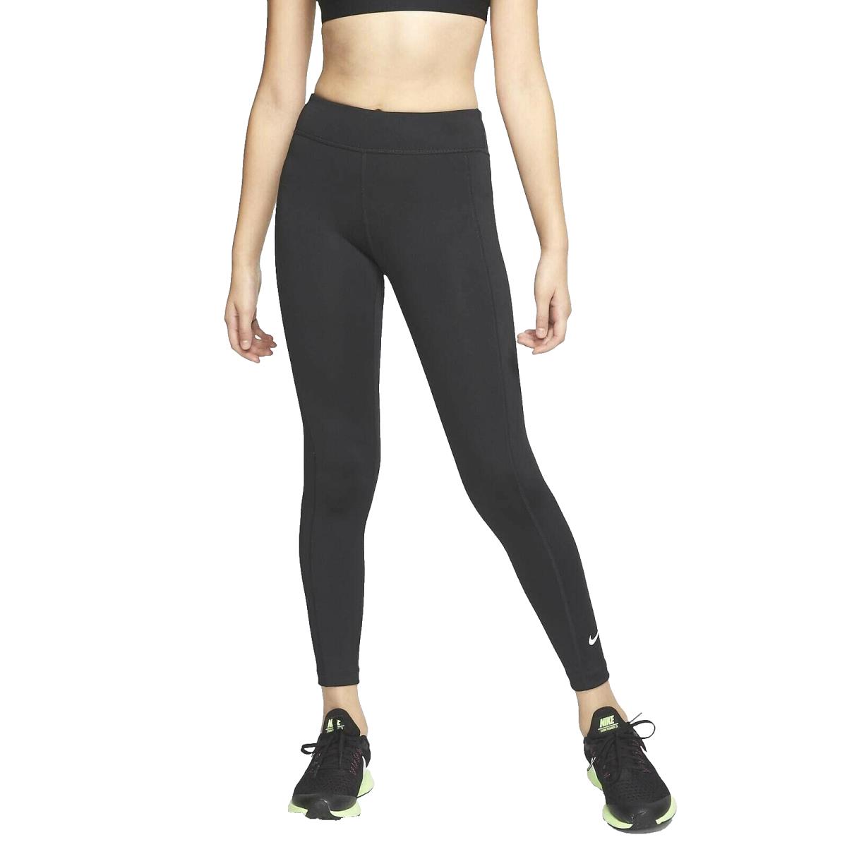 Nike S One Women`s Tight Fit Dry Yoga Leggings BV0001-010 Black/white