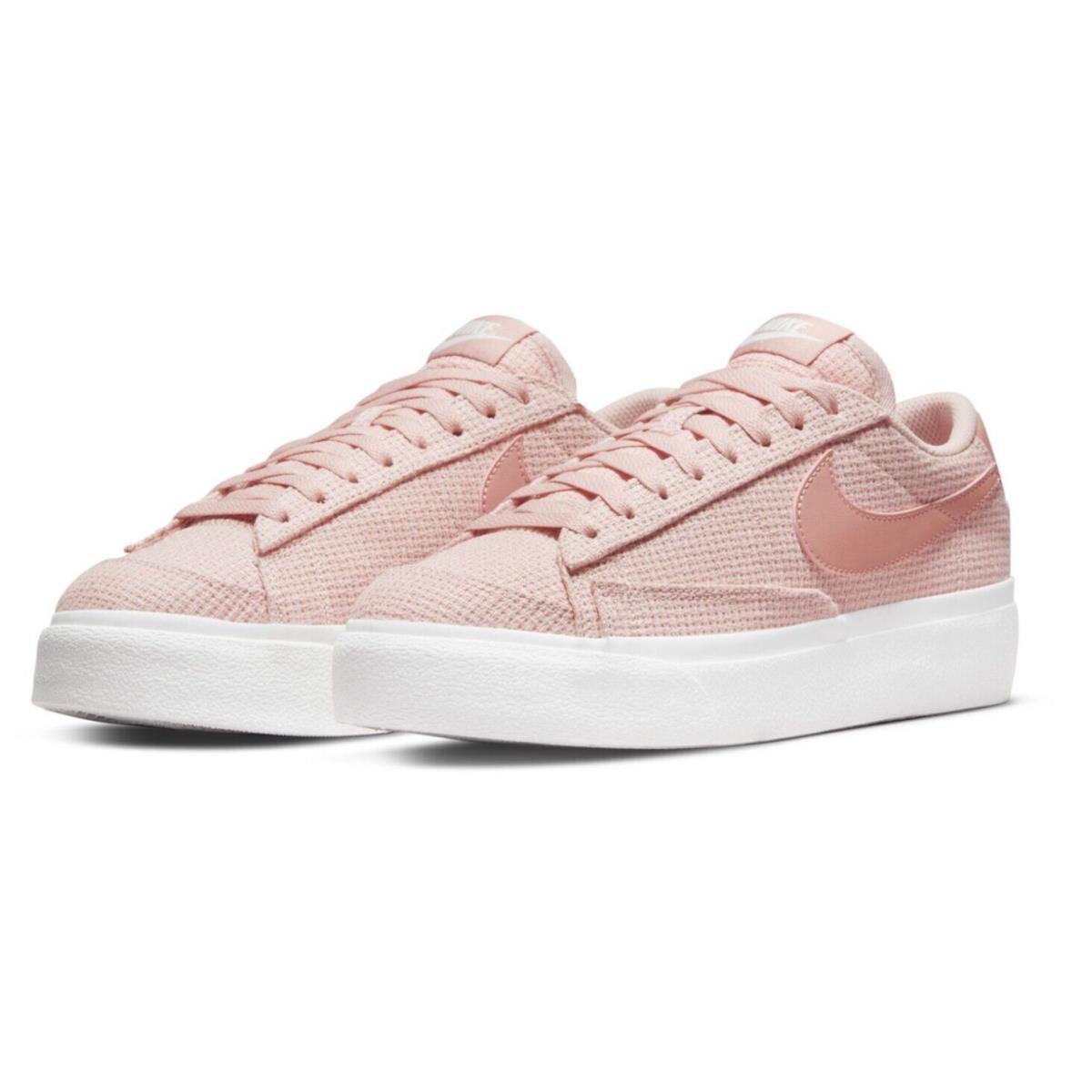 Nike Blazer Low Platform Ess Womens Size 10.5 Shoes DN0744 600 Pink White