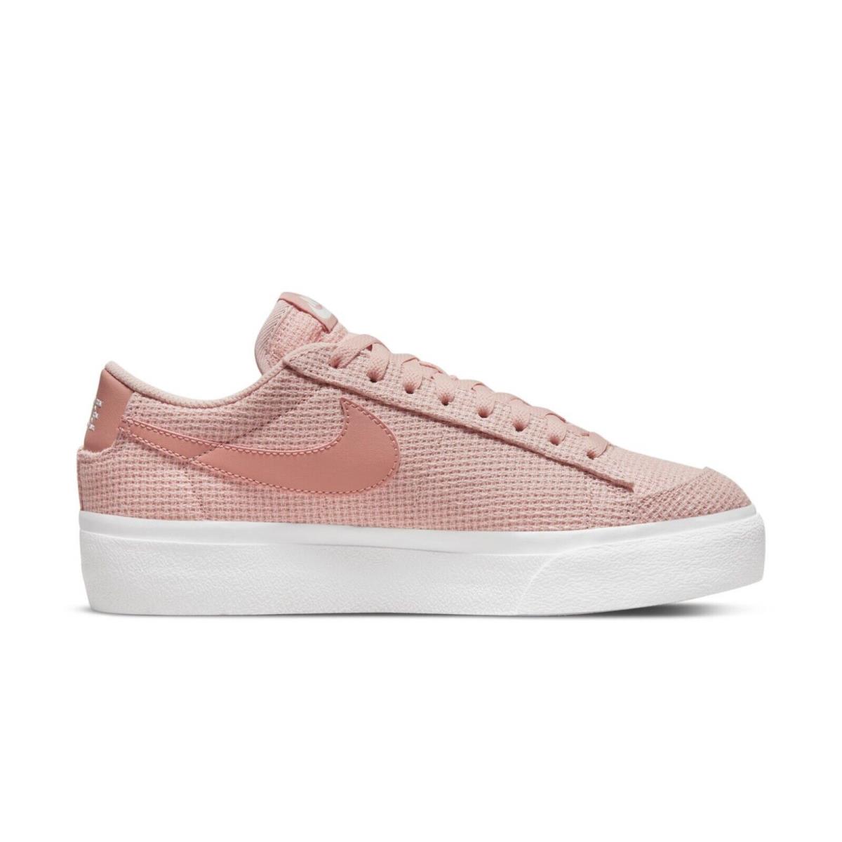 Nike Blazer Low Platform Ess Womens Size 6 Shoes DN0744 600 Pink White - Multicolor