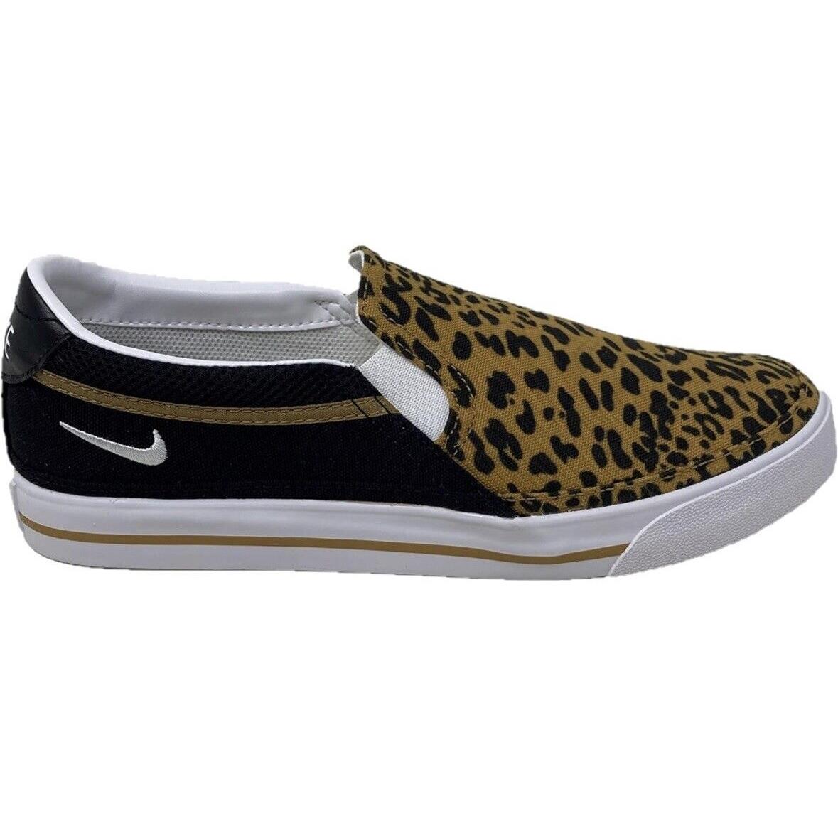 Wmn`s Nike Court Legacy Slip-on Shoes / Leopard Cheetah Print /DJ5938-001 Sz 6.5 - Multicolor