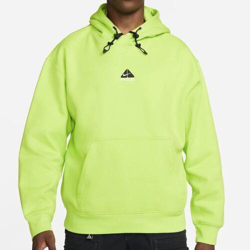 Nike Acg Therma-fit Fleece Pullover Hoodie DH3087-389 Cyber Green Men`s Medium