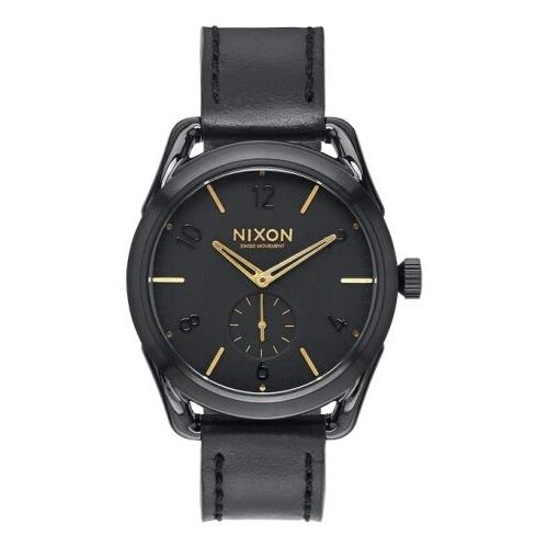 Nixon C39 Leather Black/gold A459 010