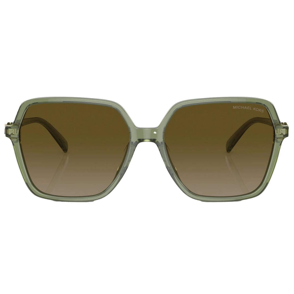 Michael Kors Jasper Women`s Green Transparent Geometric Sunglasses MK2196F394413