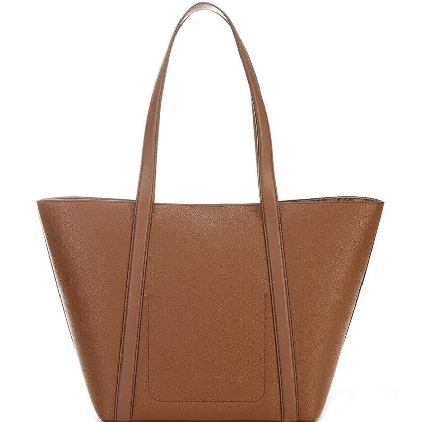 Michael Kors Hadleigh Large Leather Double Handle Tote Bag Color Luggage