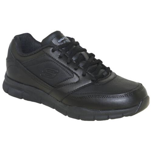 Skechers Men`s Nampa Slip-resistant Soft Toe Work Shoe 77156 Blk
